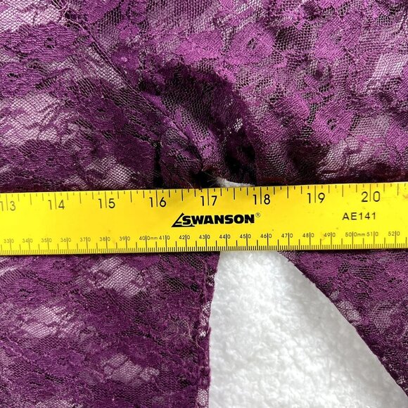 Mudd Lace Henley L Top SA Deep Red ASO Katherine Pierce The Vampire Diaries Y2K - Picture 11 of 11